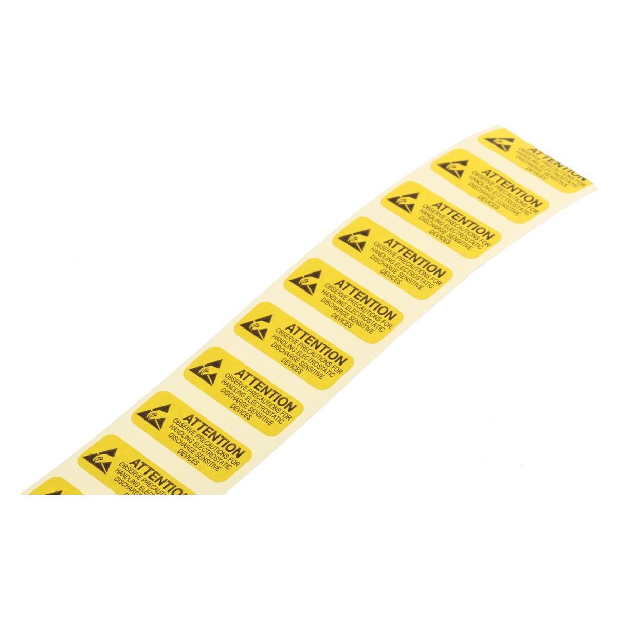 RS PRO ESD Warnetikett 10X25MM (3643565)