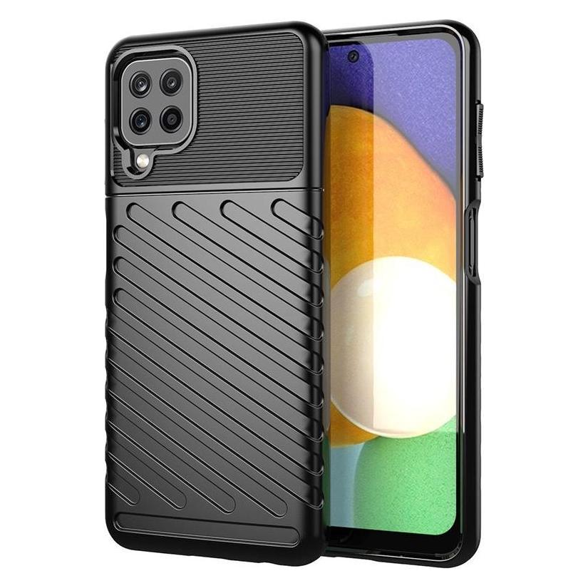 Hurtel Thunder Case Flexibel Robuste Panzer Handyhülle TPU Schutzhülle für Samsung Galaxy A22 4G schwarz (Samsung Galaxy A22) (1404978613)