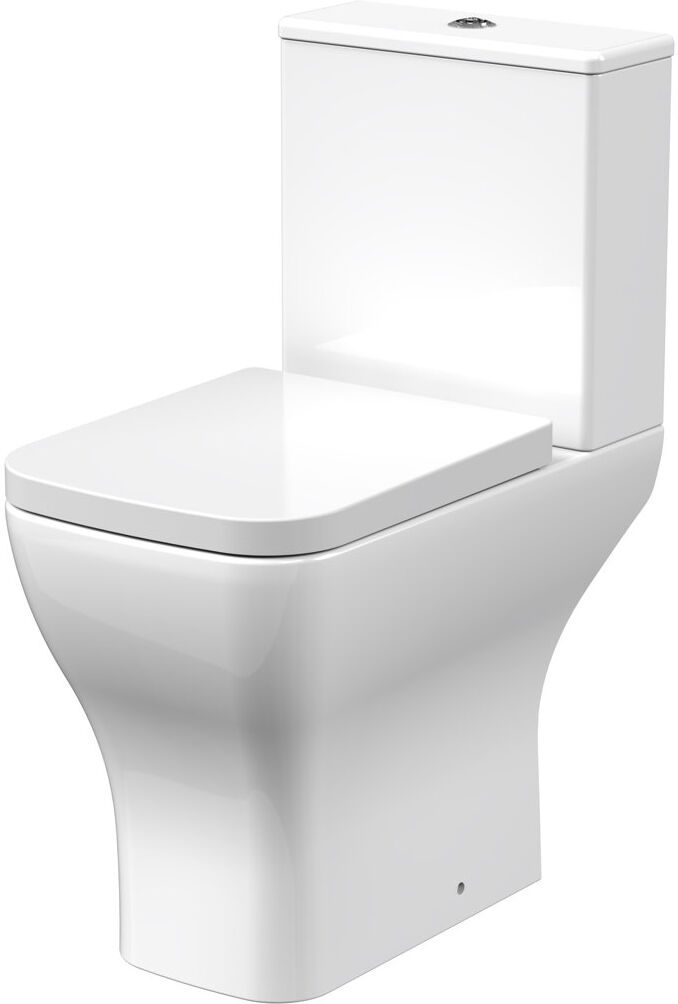 Nuie Ava 12 LPF Elongated 460 cm Floor Mounted Close Coupled Toilets (Seat Included) White 82mm H