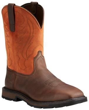 Ariat Groundbreaker Square Toe Steel Toe - Mens 11 Brown Boot D