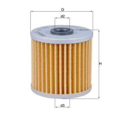 MAHLE Ölfilter ox796 Filtereinsatz 56mm für KAWASAKI