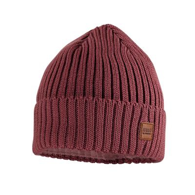Strickmütze MAXIMO, Jungen, Gr. 57, rosa (rosewood), Strick, Wolle, unifarben, Mützen Strickmütze, Wolle, gefüttert, breiter Umschlag