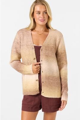 O'Neill s Ombre Cardigan Long Sleeve Sweater, Size XS, Acrylic/Nylon/Polyester