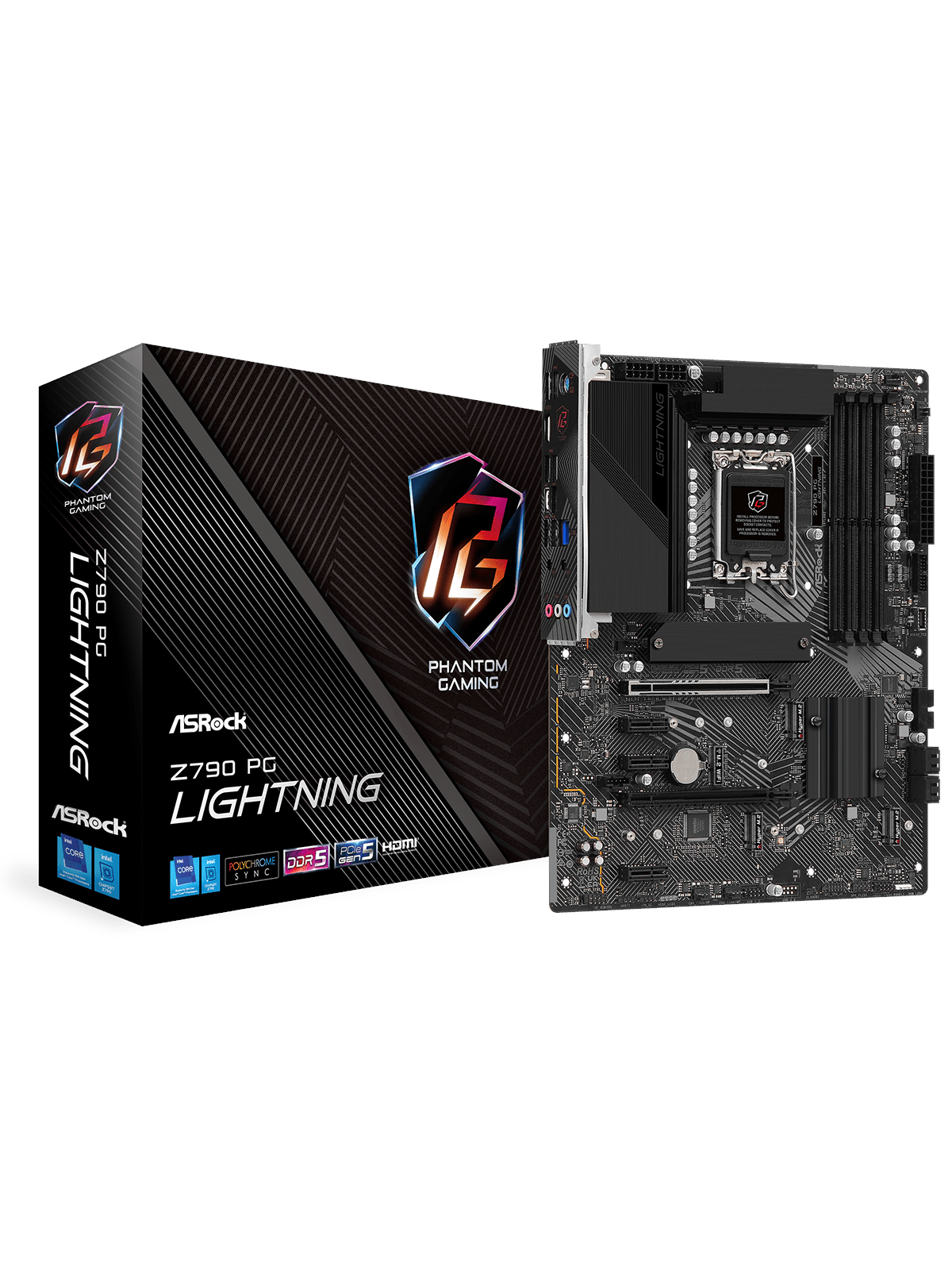 ASRock Z790 PG Lightning Mainboard - Intel Z790 - Intel LGA1700 - DDR5 RAM - ATX