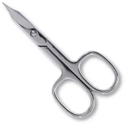 Credo Haut- und Nagelschere 9 cm vernickelt Turmspitze gebogen