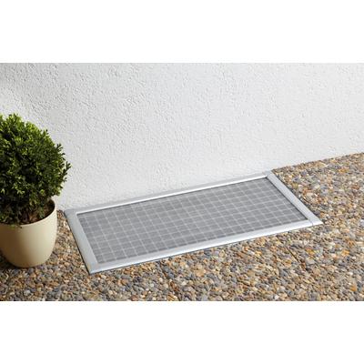 Lichtschachtabdeckung HECHT INTERNATIONAL "PROFI", silber (rahmen: silberfarben gewebe: transparent), B:150cm H:80cm, Insektenschutzgitter, Kellerschachtabdeckung, kürzbar