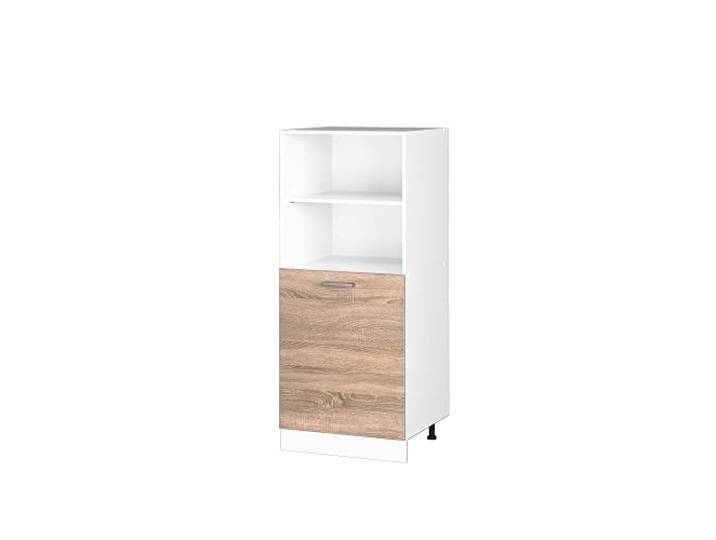 Vicco Hochschrank R-Line , Sonoma 60 cm mit offenen Regalen, und Tür, zur Aufbewahrung von Haushalts- und Reinigungsutensilien