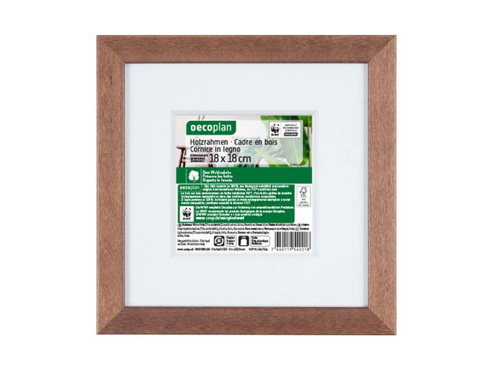 Oecoplan Bilderrahmen 18 x 18 cm Braun Holz