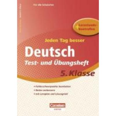 Jeden Tag besser. Deutsch 5. Schuljahr. Übungsheft mit Lernplan und Lernstandskontrollen, Geheftet von Diethard Lübke, Cornelsen Verlag,