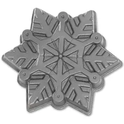 3x Nordic Ware Snowflake Pan, Backform, Grau