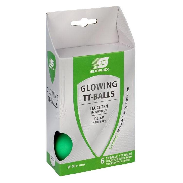 Sunflex Tischtennisbälle Glow in the Dark, 6er-Set (6 Stk.) (20613)