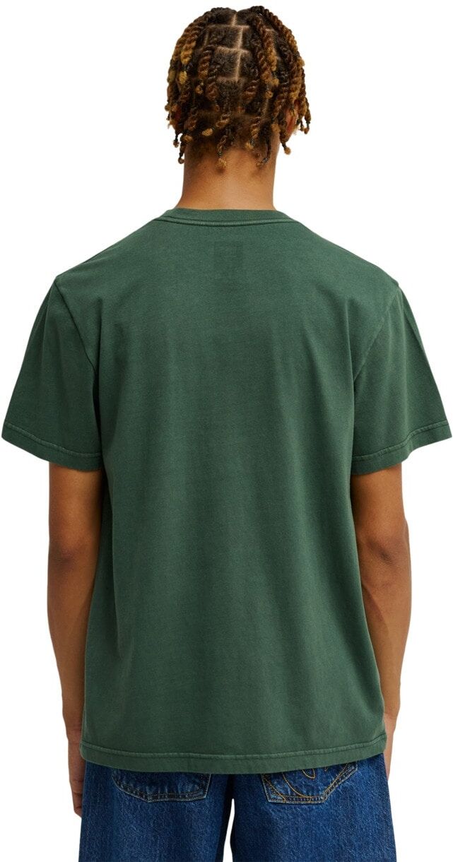 T-Shirt DC SHOES "DC Star Pigment Dye", Herren, Gr. M, grün (deep forest), Obermaterial: 75% Baumwolle, 25% Baumwolle., Shirts T-Shirt deep forest M