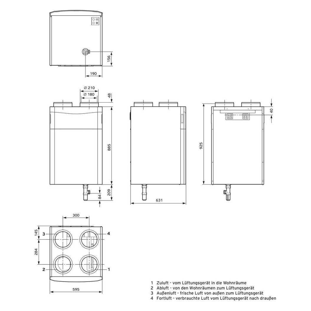 Vaillant Lüftungsgerät recoVAIR VAR (0010016040)