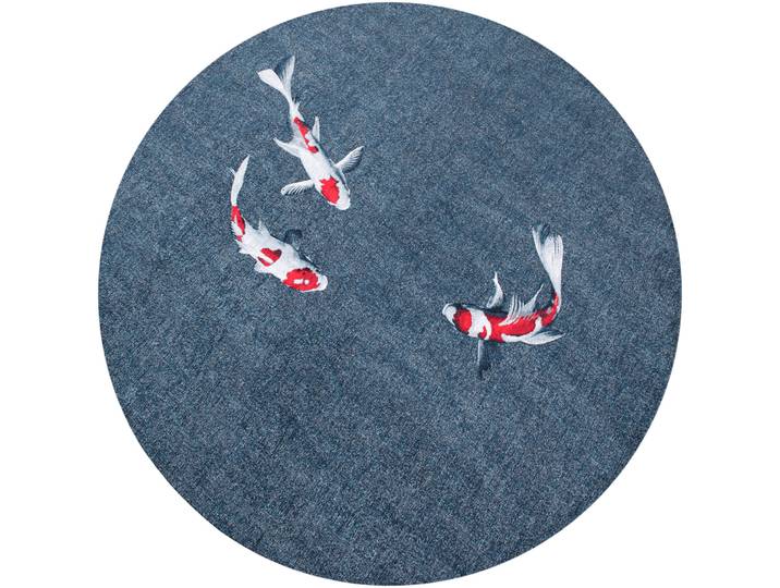 Teppich Japanese Pond Multicolor Anderes Muster Polyester 240 x 240 cm - Teppich