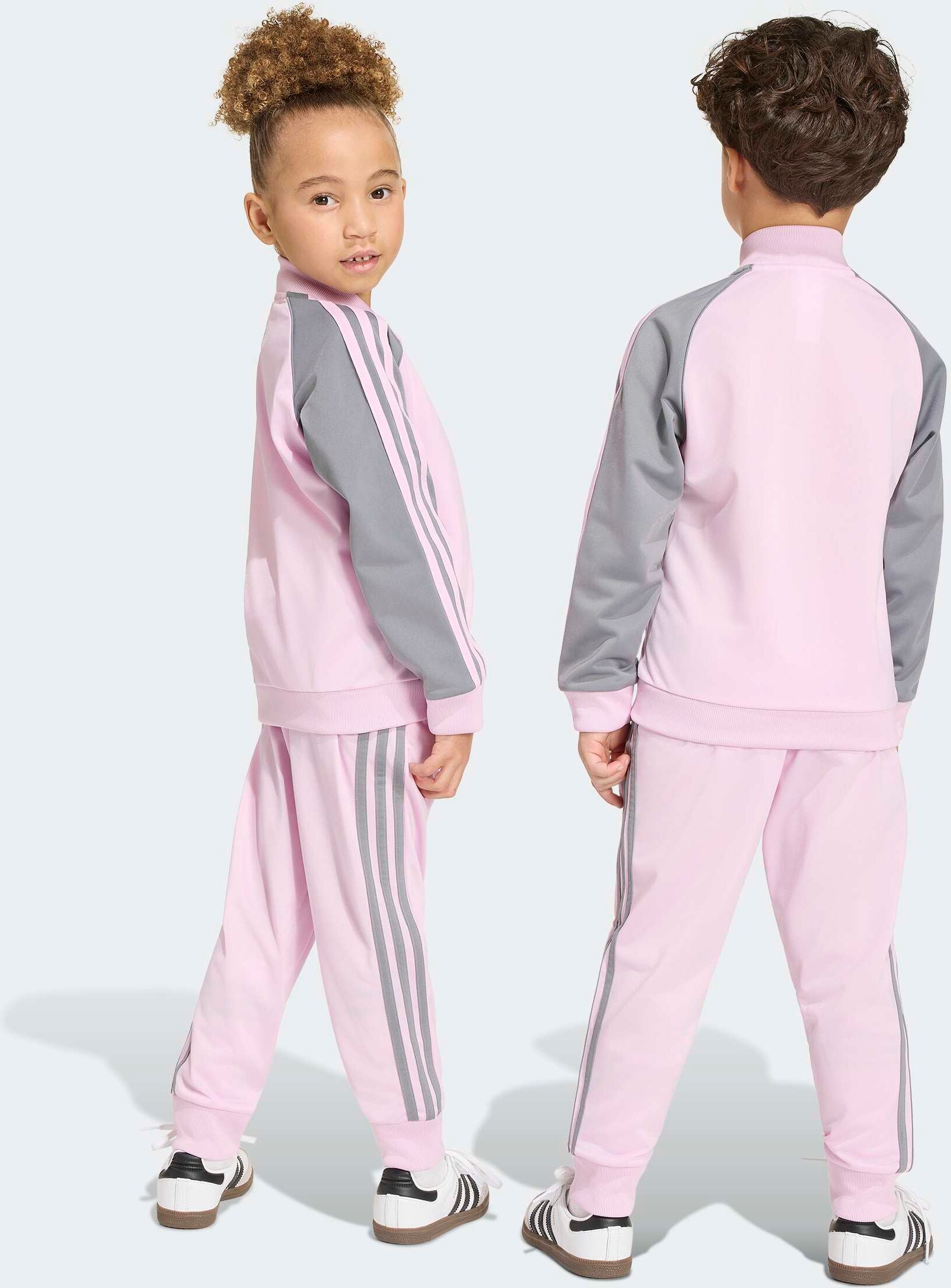 Trainingsanzug ADIDAS ORIGINALS "SST TRACKSUIT", Kinder, Gr. 116, rosa (orcfus), Obermaterial: 100% Polyester, Sportanzüge Trainingsanzug orcfus 116