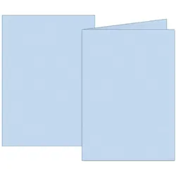5x Brunnen, Kopierpapier, Doppelkarten A6 160g hellblau VE=10 Karten (A6, 160 g/m2)