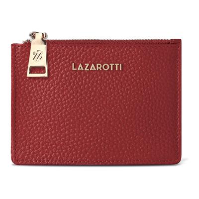 Kartenetui LAZAROTTI "Bologna Leather Schlüsseletui Cardholder RFID Leder 11,5", Damen, rot, Leder, Kleinlederwaren