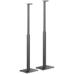 Me and My Belastung: 5 kg, Höhe: 700 - 1270 mm, Inhalt: 2 Stück, schwarz (Ständer, Höhenverstellbar), Lautsprecher Ständer + Wandmontage, Schwarz
