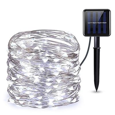 Elegante Hochzeitsempfangs Feier Außen Solar LED Lichterkette Hochzeitsdekoration 10M 33ft 100 LED 8 Beleuchtungsmodi wasserdichte Feenlichter Garten Hochzeitsgeburtstagsfeier Urlaubsdekoration