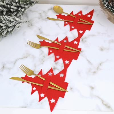 Modern Home Fixes Snowflake Design Christmas Felt Cutlery Holders, Merry Christmas Decoration For Home style 1