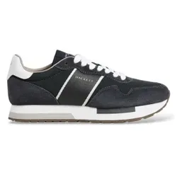Hackett London für Herren. HMS200088 Keston Symbol Sneaker Grau (42), Stoff, Wohnung, Schnürsenkel, Lässig