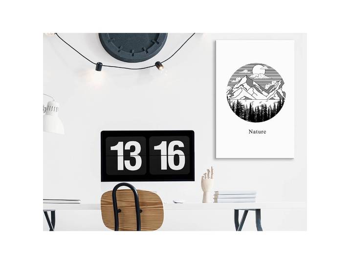 Wandbild Lost Land Leinen Grau 40 x 60cm