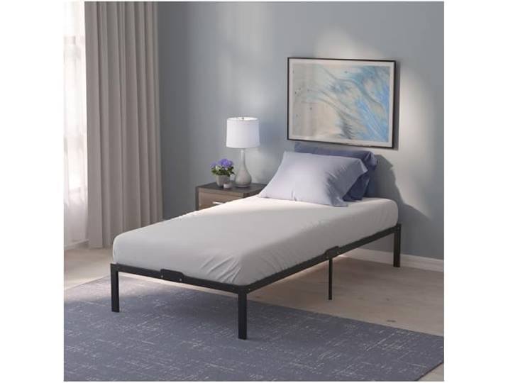 Dreamzie Bett 90x190 mit Lattenrost Metall 41cm Bettrahmen Robust, Leichte Montage, Umfangreicher Stauraum