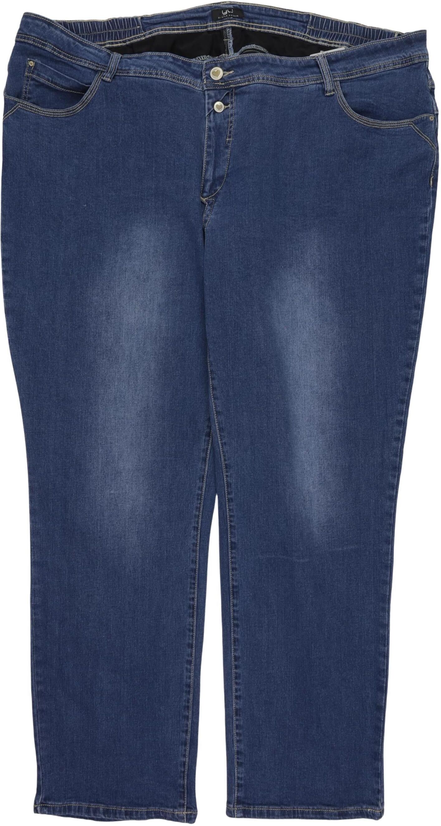 Ulla Popken Damen Jeans, Blau, Gr. W44, Baumwolle / Elasthan - Second Hand