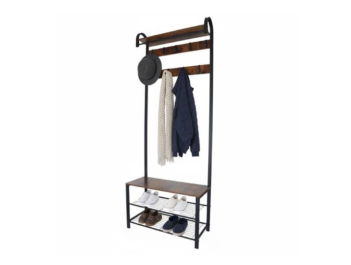 Relaxdays Garderobe mit Schuhbank