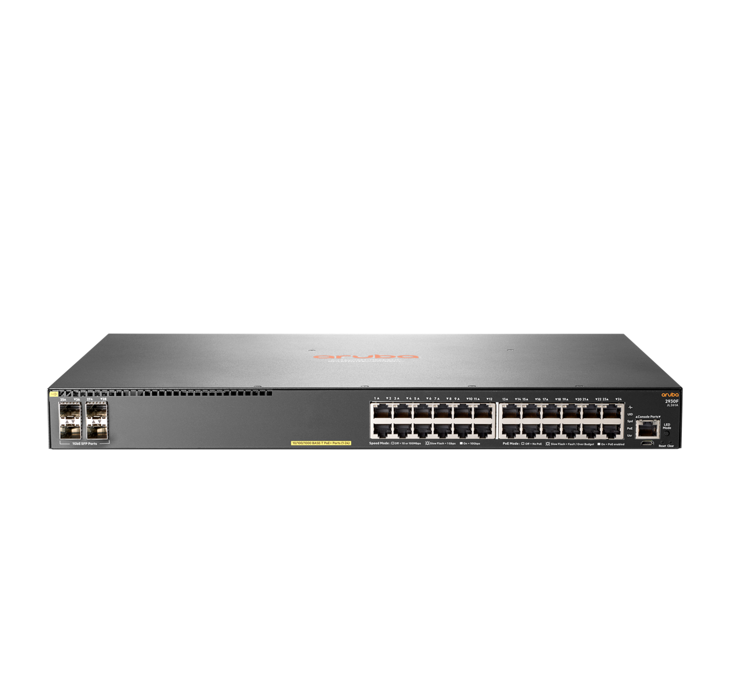 HPE Aruba Networking 2930F 24G PoE+ 4SFP Switch