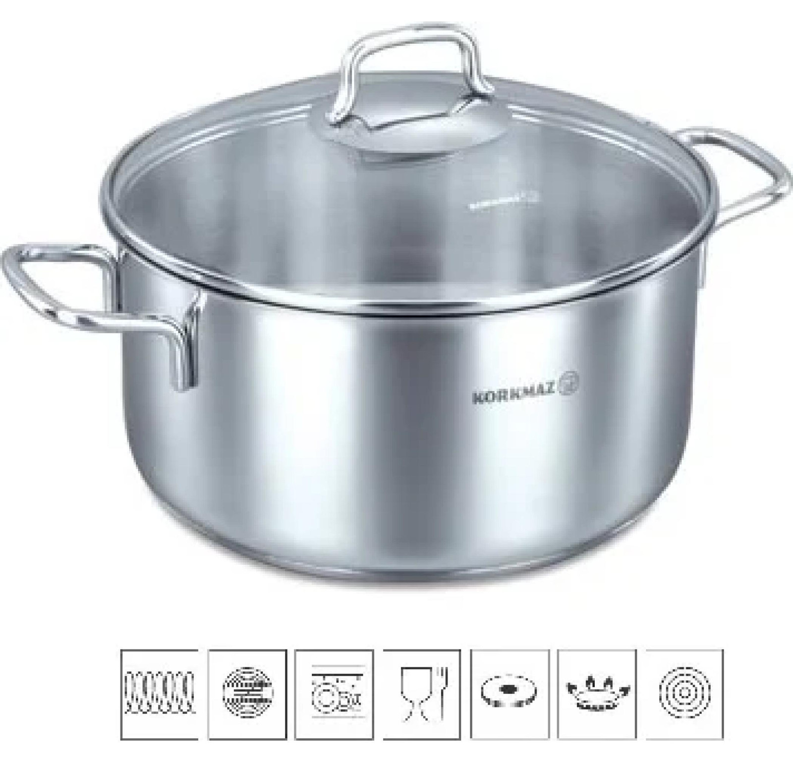 Korkmaz Perla roestvrijstalen pan, 1 liter, diameter: 14 cm