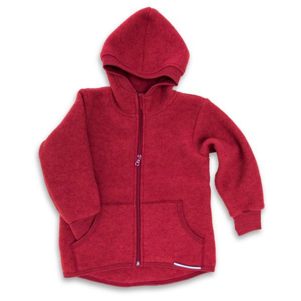 Engel - Kinder Kapuzenjacke Wollfleece - Wolljacke Gr 128 rot