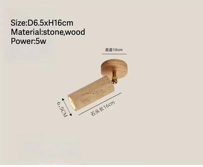 Uplift Picks Nordic Glow Travertine Stone LED Wall Sconce a warm White