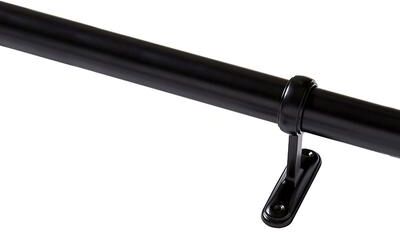 "Single Rod Drapery Hardware Kit - Black, 48"" - 88"", 1.25"" - Ballard Designs"