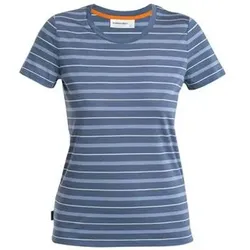 ICEBREAKER Damen T-Shirts/Tanks ku.Arm Da Wave SS Tee Stripe, Größe M in Blau Blau
