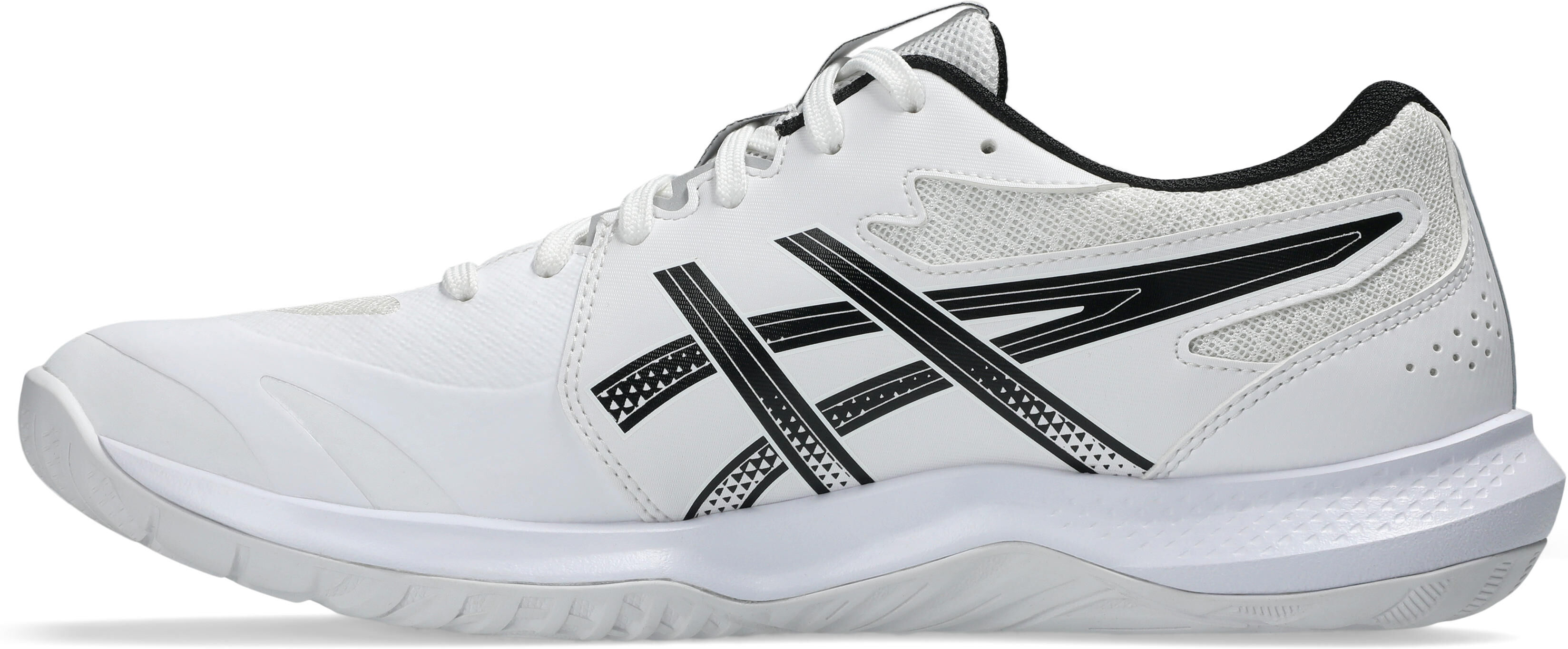 Hallenschuh ASICS "GEL-TACTIC 13", Herren, Gr. 46,5, schwarz-weiß (weiß, schwarz), Synthetik, Schuhe Hallenschuh, für Handball und Volleyball geeignet