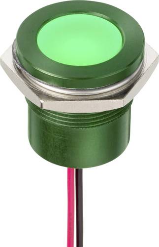 APEM Q22F5AGXXSG220E LED-Signalleuchte Grün eben 230 V/AC 9.0V 980 mcd