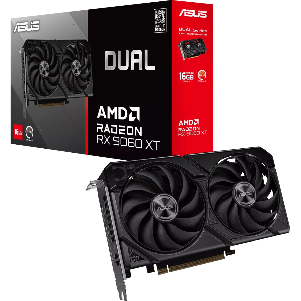 16GB Asus Radeon RX 9060 XT Dual Aktiv PCIe 5.0 x16 (Retail)