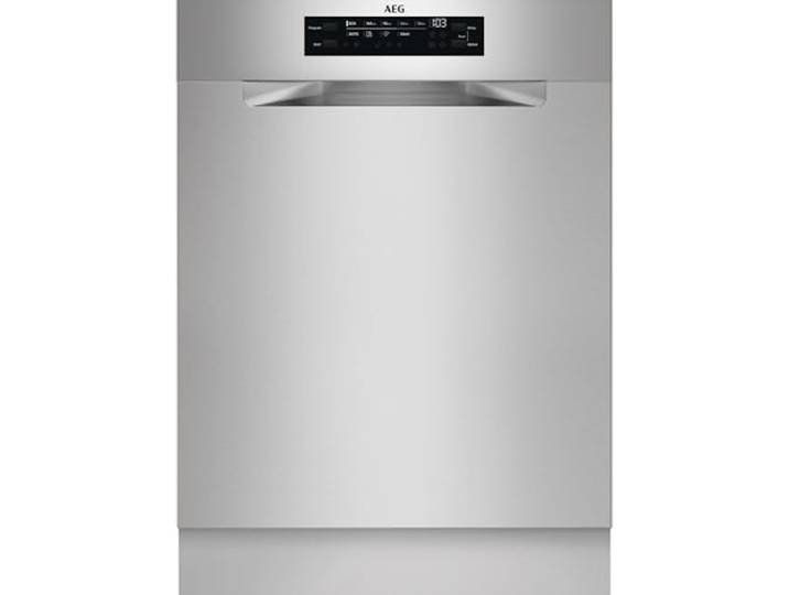 AEG Unterbau Geschirrspüler 60cm, Spülmaschine Serie 7000: mit Glasschutz, Energieklasse B, Besteckschublade, personalisierte Zeit-Steuerung, leise 42dB, Wasserstopp, 14 MG, FUS7570APM