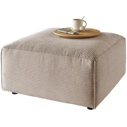 POLSTERHOCKER RANI Taupe Cord