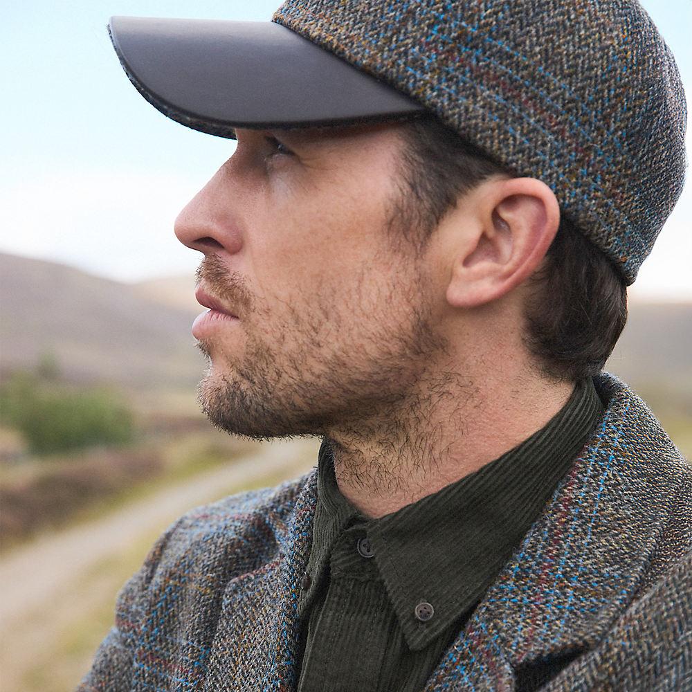 Harris Tweed Baseball-Kappe, Damen, size: regular, Braun, Wolle, by Lands' End
