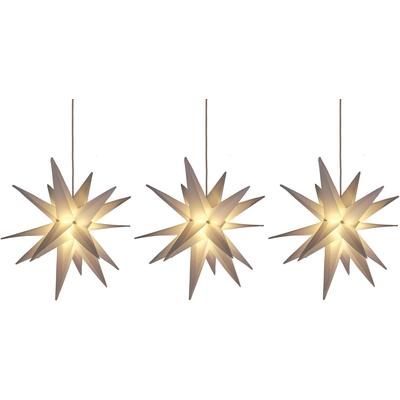 OTTO HOME LED Stern "Weihnachtsstern ULLRIC", weiß, Ø 25cm, Leuchten, 3D-Optik, Batteriebetrieb, Ø 25 cm, Weihnachtsdeko aussen