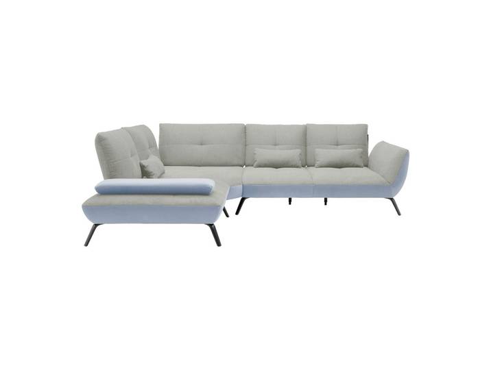 Wohnlandschaft 250/93/310 cm Silberfarben, Hellgrau Flachgewebe