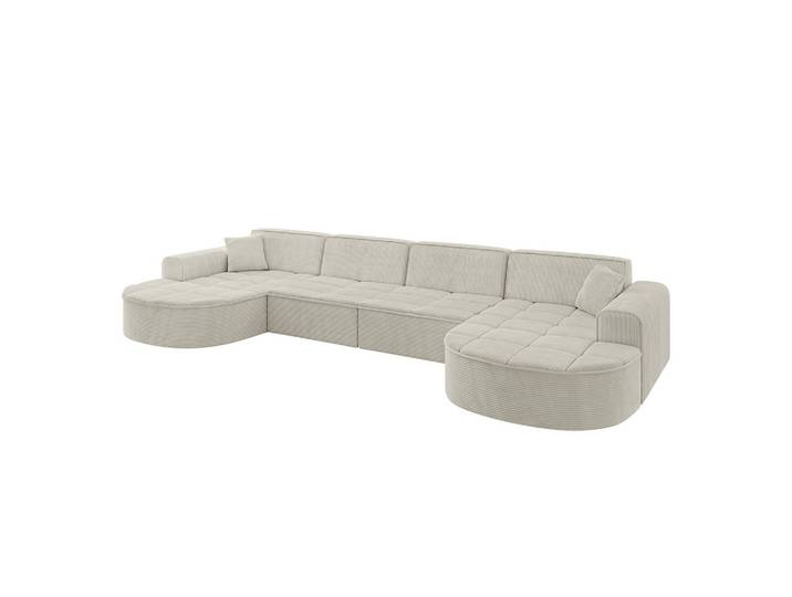 WOHNLANDSCHAFT TARO-U2 - 388x171x79,5 cm Creme