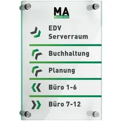GALERIE Wegweiser DIN A3, ESG, 4 Halter i7324