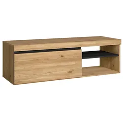 SKRAUT HOME TV-Schrank mod NATURALE ''Eiche/Schwarz'', 1 Tür und 1 Fach, 120x40x41cm _ TV120NATBOCA