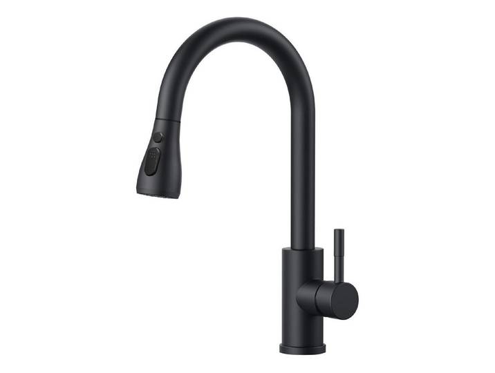 LuxusKollektion Küchenarmatur Wasserhahn Küche Schwarz Hochdruck mit ausziehbarer Brause