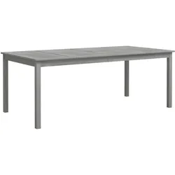 vidaXL Gartentisch Grau 200x100x75 cm Massivholz Akazie