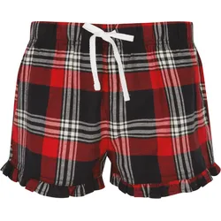 SF Women Damen Tartan Frill Lounge Shorts Schlafanzug SK082
