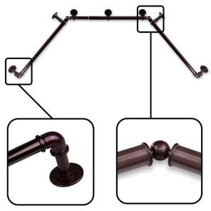 InStyleDesign 1 inch Pipe Style Bay Curtain Rod - n/a